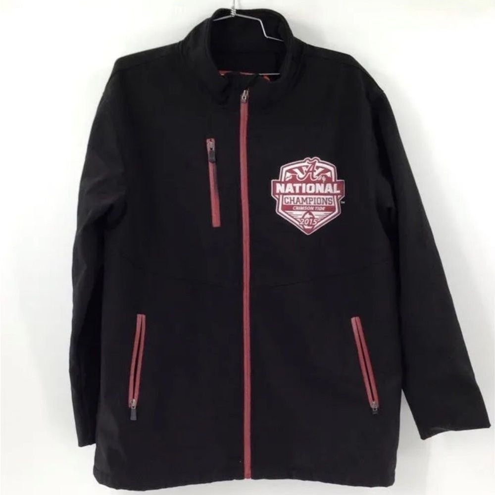 Franchise Club Men's Black‎ Alabama Champions Full Zip Jacket Coat Sz M